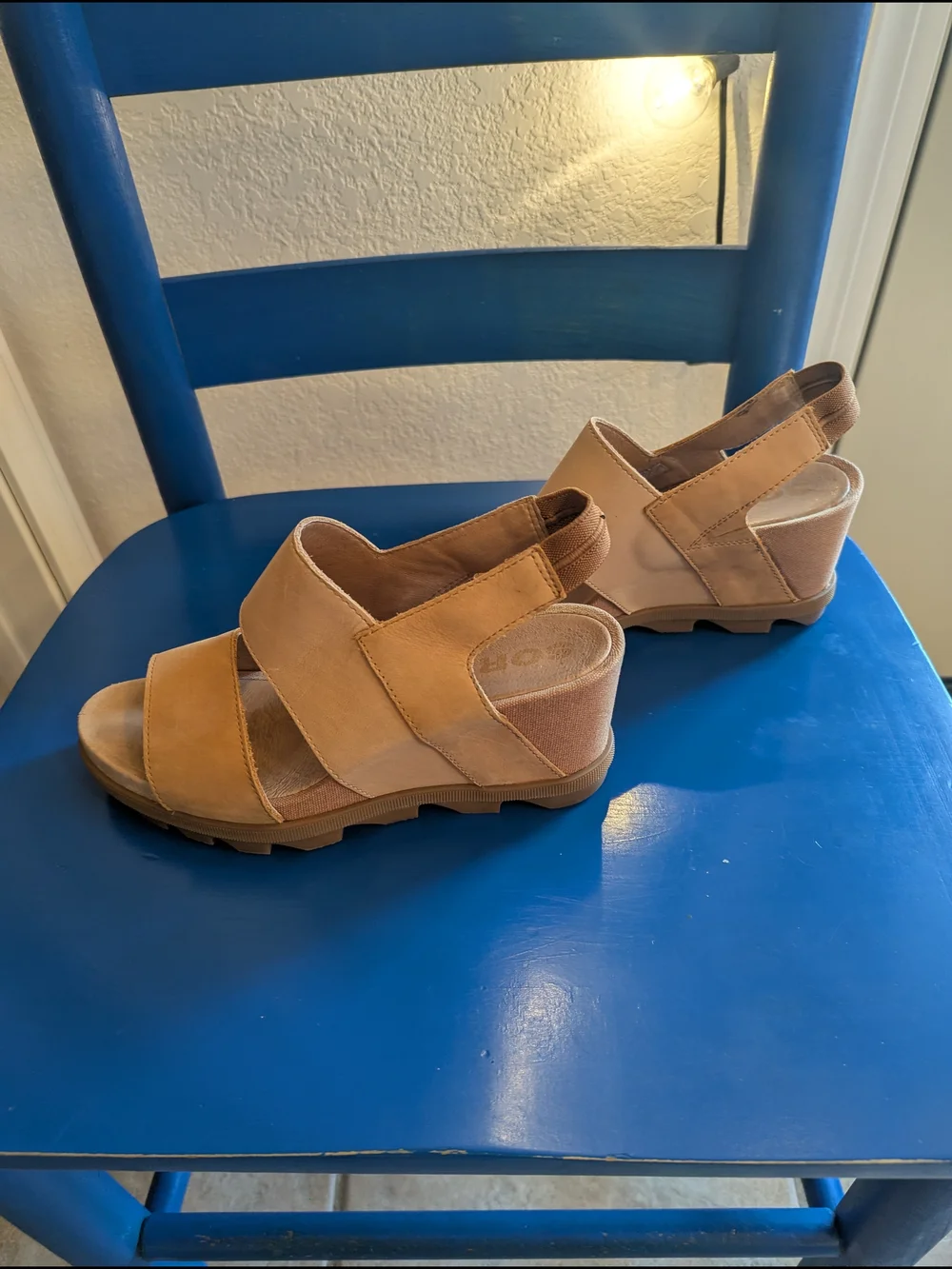 Sorel Tan Suede Wedge Sandals